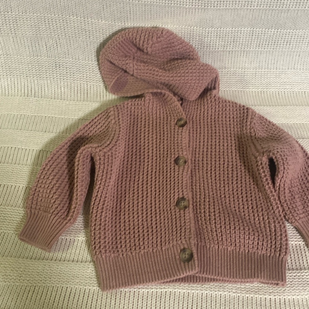 Old Navy  button up sweater dusty rose color